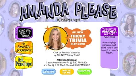 AmandaPlease On WayBack Machine Amanda Show Penelope S Website