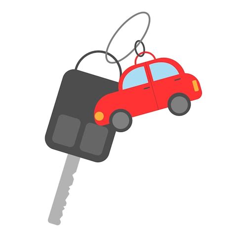 Premium Vector Car Keys With A Key Fob In The Form Of A Red Car On A