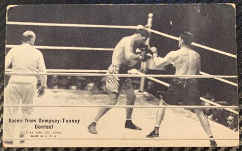 Dempsey Jack Gene Tunney I Exhibit Card 1926 Jo Sports Inc