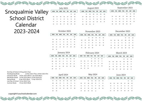 Great Valley School District Calendar 2024-25 - Arleta Magdalene