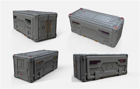 Sci Fi Cargo Container 2 3D Model By Chtazi