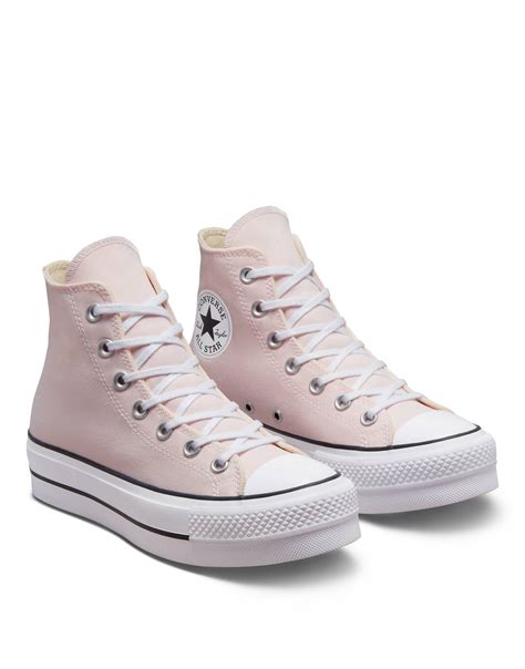 Converse Chuck Taylor All Star Lift platform sneakers in light pink ...