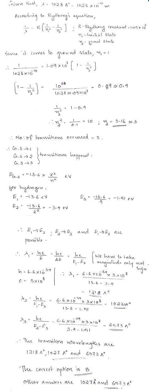 A Sample Of Hydrogen Atoms In Ground State Is Exposed To