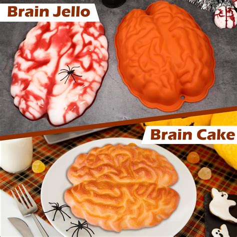 Brain Jello Mold Silicone Brain Gelatin Cake Molds 9