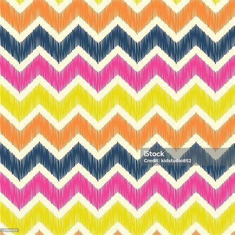 Seamless Colorful Zig Zag Background Stock Illustration - Download ...