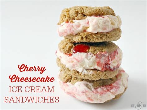 CHERRY CHEESECAKE ICE CREAM SANDWICHES - Butter with a Side of Bread