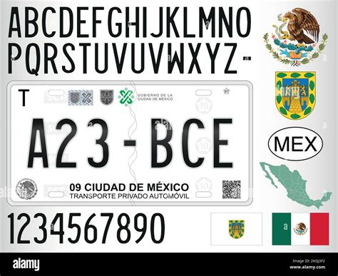 Mexico Registration Plate Stock Vector Images Alamy