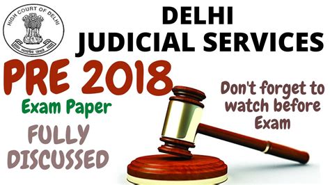 Djs Pre Delhi Judicial Services Pre Exam Paper Of Fully