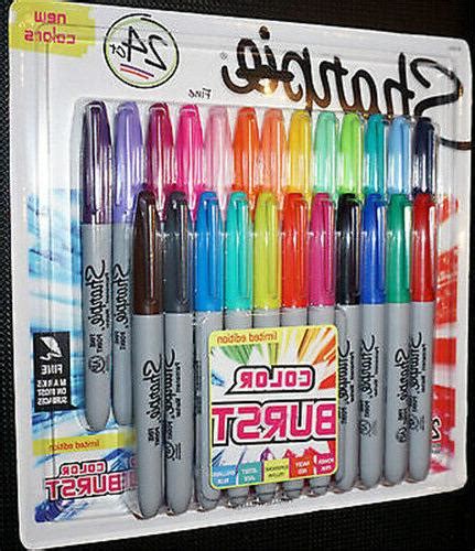 Sharpie Color Burst 24 Pak Fine Permanent Markers