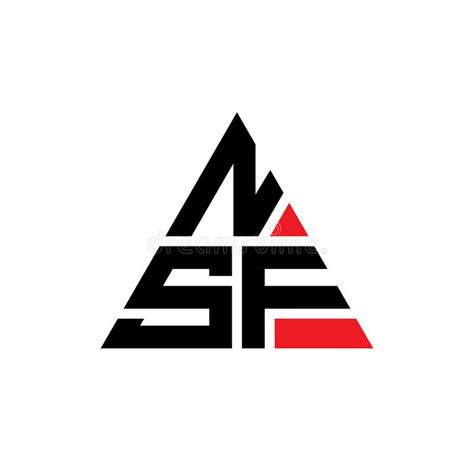 Nsf Triangle Letter Logo Design With Triangle Shape Nsf Triangle Logo