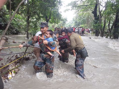 Assam Floods Indian Armys Flood Rescue Operations Team Saved