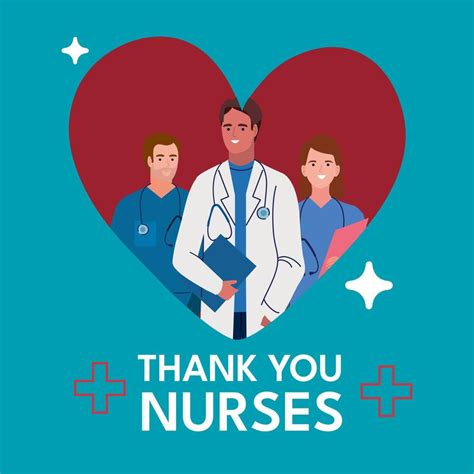 thank you nurses lettering poster 10479463 Vector Art at Vecteezy