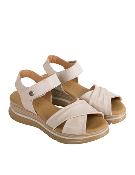 Sandalias Cu A Mujer Piel Beige Pera Limonera