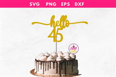 Hello 15 Cake Topper SVG Grafik Von Swiftyslice Creative Fabrica