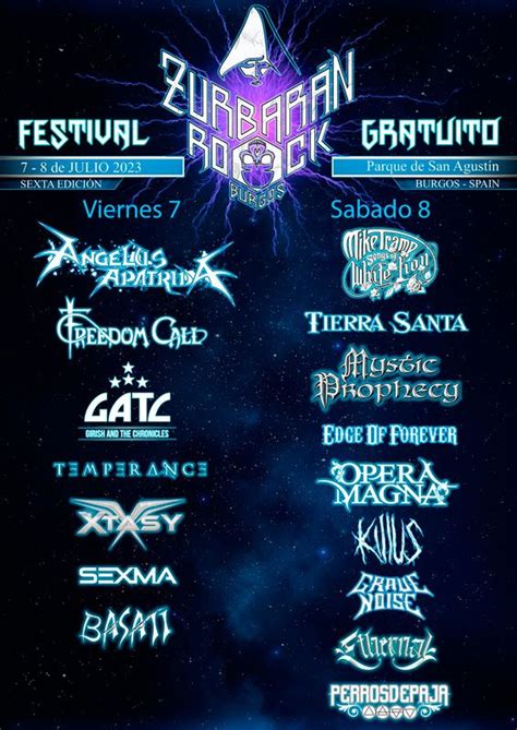 El Festival Gratuito Zurbar N Rock Anuncia Su Distribuci N Por D As Con