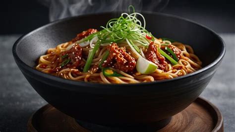 Premium Photo | Korean spicy noodles