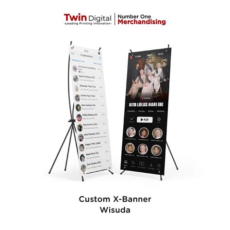 Jual Twindigital Custom Desain X Banner Wisuda Graduation Sidang