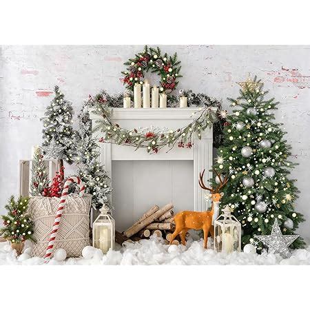 Amazon LYCGS 7X5ft Christmas Backdrop Christmas Fireplace