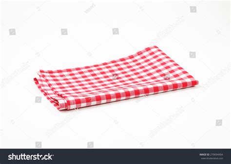 Red White Checkered Tablecloth On White Stock Photo 279094904 ...