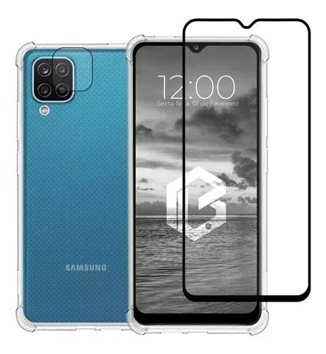 Funda Antichoque Para Galaxy A12 Kit De Cámara Y Película 3d