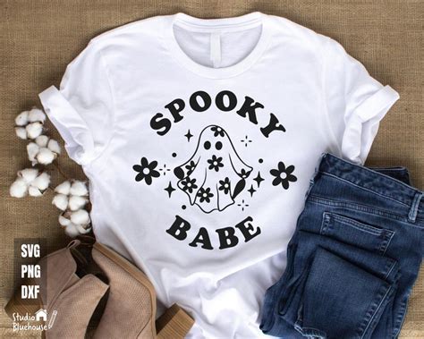 Spooky Babe Svg Floral Ghost Svg Halloween Svg Spooky Etsy