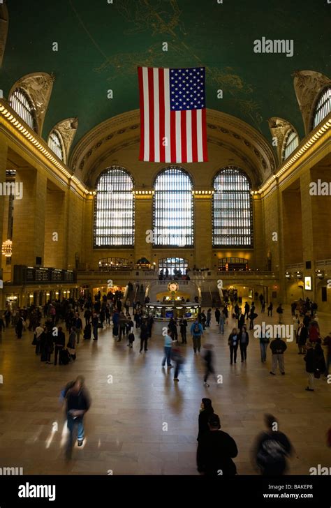 Main Concourse Of Grand Central Terminal Railway Station In New York