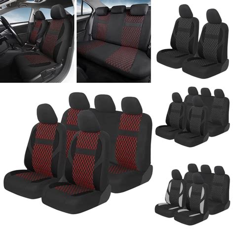 Classic Car Seat Covers Universal Fit Most Brand Vehicle Seats Car Seat Protector Black And Red