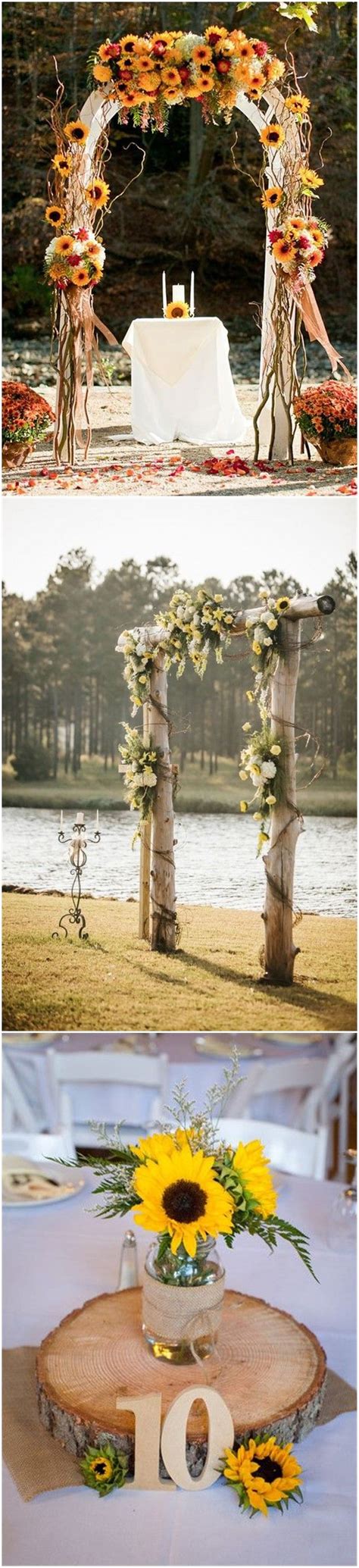 Rustic Weddings 23 Bright Sunflower Wedding Decoration Ideas For Your