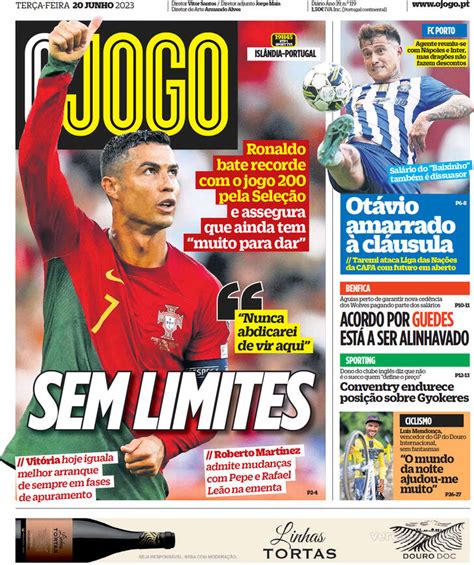 Capas Jornais Desportivos Porto At Morrer