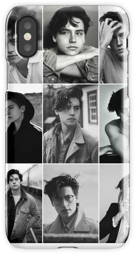 Download Cole Sprouse Black And White Aesthetic Collage Iphone Cole