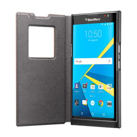 Official BlackBerry Priv Leather Flip Case Brown Reviews