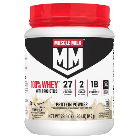 Save on Muscle Milk 100% Whey Protein Blend Powder Vanilla Order Online ...