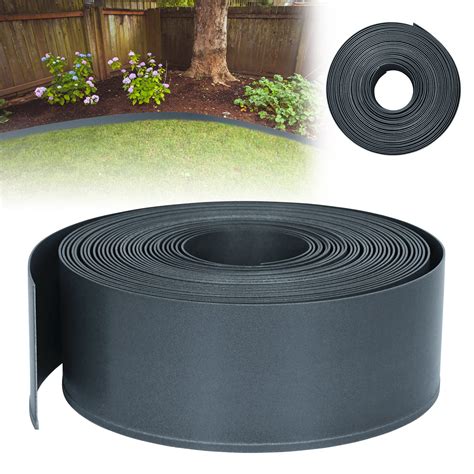 UISEBRT Rasenkante Kunstoff 20m Lawn Edging Roll Plastic