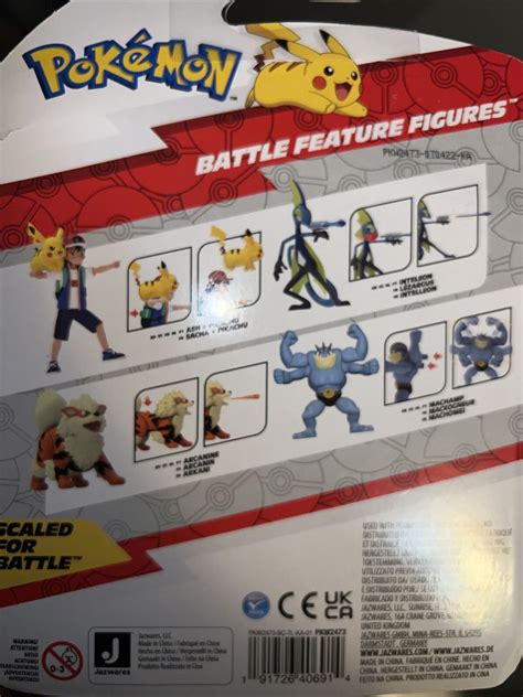 Mavin Jazwares Pokemon 5 ASH KETCHUM PIKACHU Battle FEATURE Figure