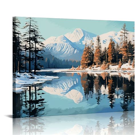 Comio Banff Canvas Art Prints Moraine Lake Wall Art Colorado Mountain