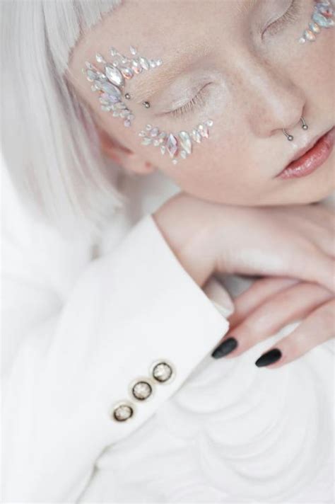 Portrait of an Albino Woman with Creative Makeup · Free Stock Photo