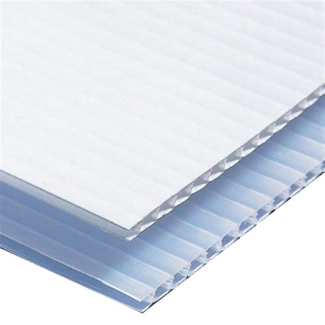 18" x 12" Corrugated Plastic Sheets - Short Flute White