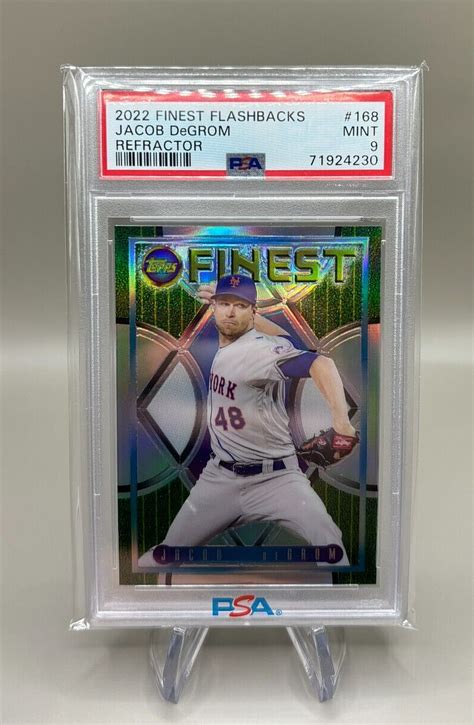 Topps Finest Flashbacks Jacob Degrom Refractor Psa Mint Ebay