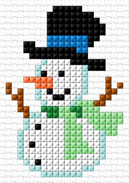 Printable Snowman Cross Stitch Patterns