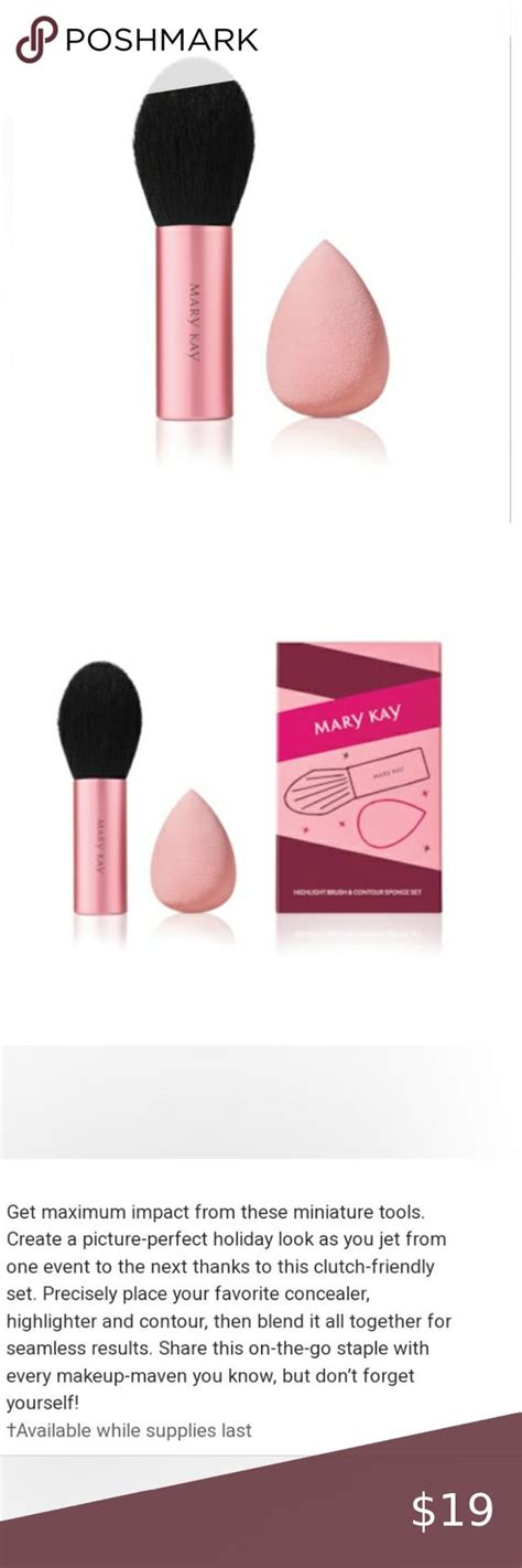 Mary Kay Highlight Brush Contour Sponge Set Limited Edition Travel