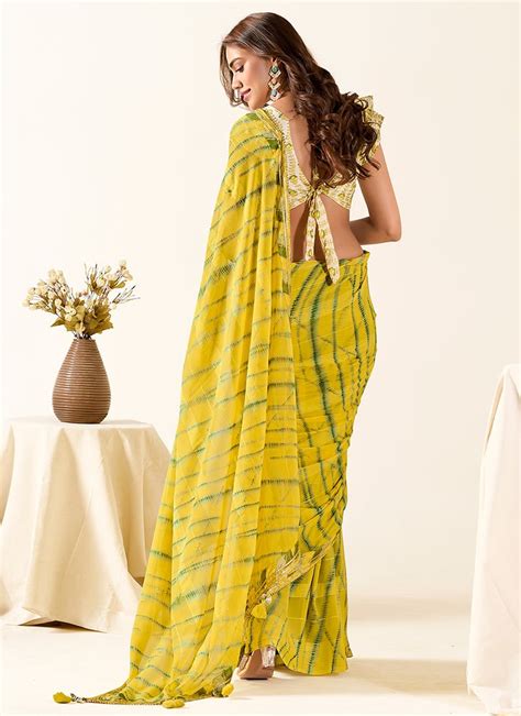 Faux Georgette Sarees Buy Faux Georgette Sarees Online Cbazaar