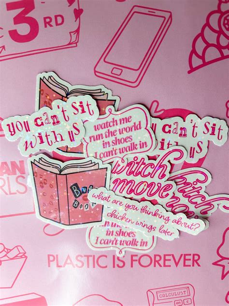 Mean Girls Pink Glitter Stickers Read Description Mean Girls 2024 Pink