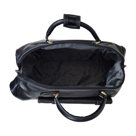 Sac De Voyage Cabine En Cuir KATANA Noir Planetebag