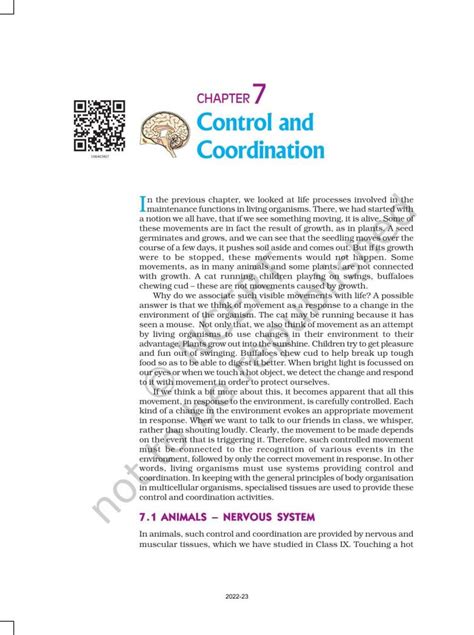 Ncert Book For Class 10 Science Chapter 7 Control