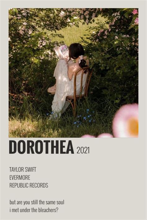 dorothea taylor swift | Taylor swift posters, Taylor swift songs ...