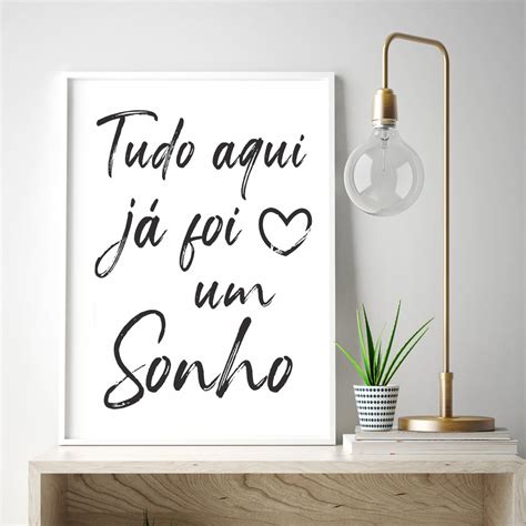 Quadro Tudo Aqui J Foi Um Sonho X Cm Tokquadros Elo