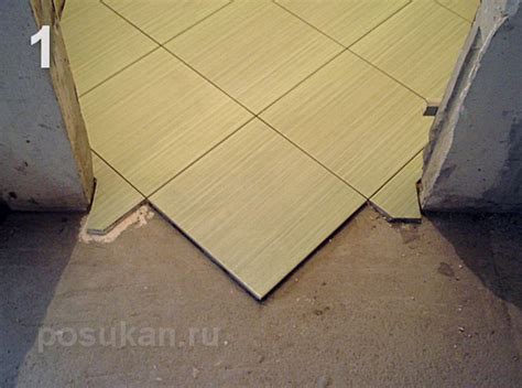 Беспороговая укладка плитки в туалете, ванной комнате