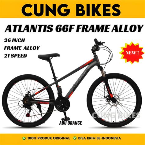 Sepeda Gunung Mtb Ukuran Inch Atlantis F Frame Alloy Speed