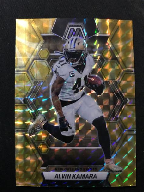 Alvin Kamara Panini Mosaic Reactive Yellow Prizm Parallel