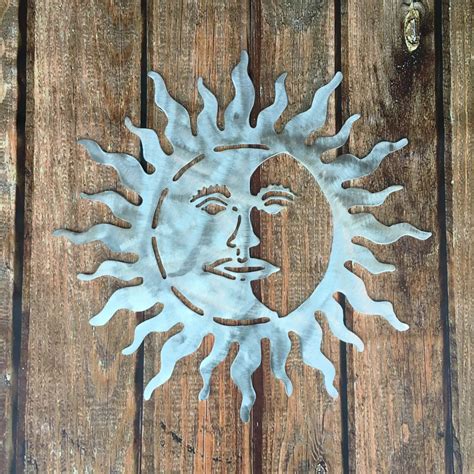 Sun Metal Art Wall Hanging For Indoor Or Outdoor Aluminum Etsy